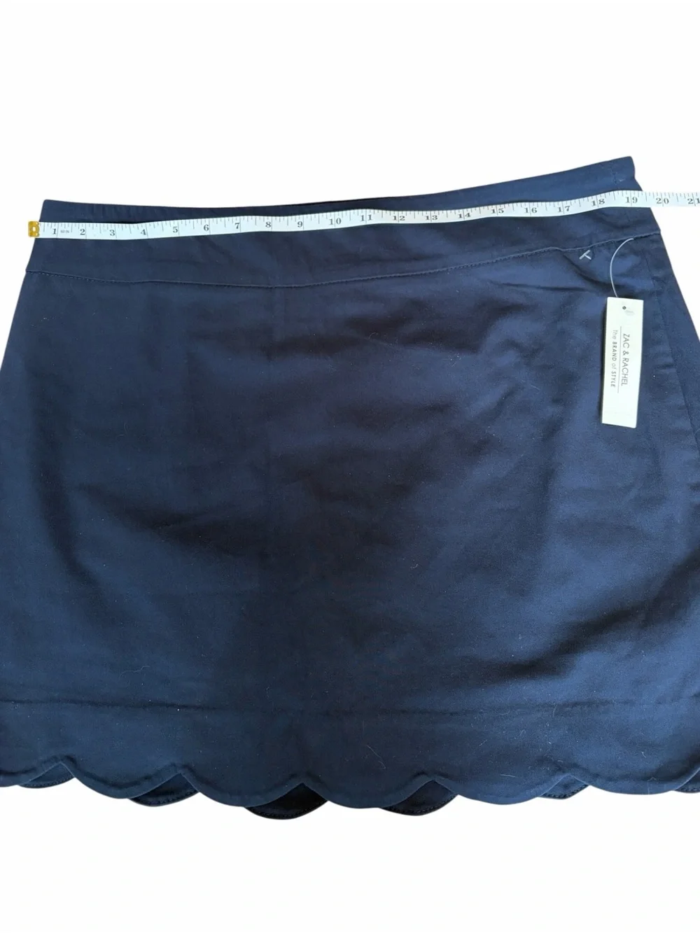NWT Zac & Rachel Navy Scalloped Hem Athletic Skort